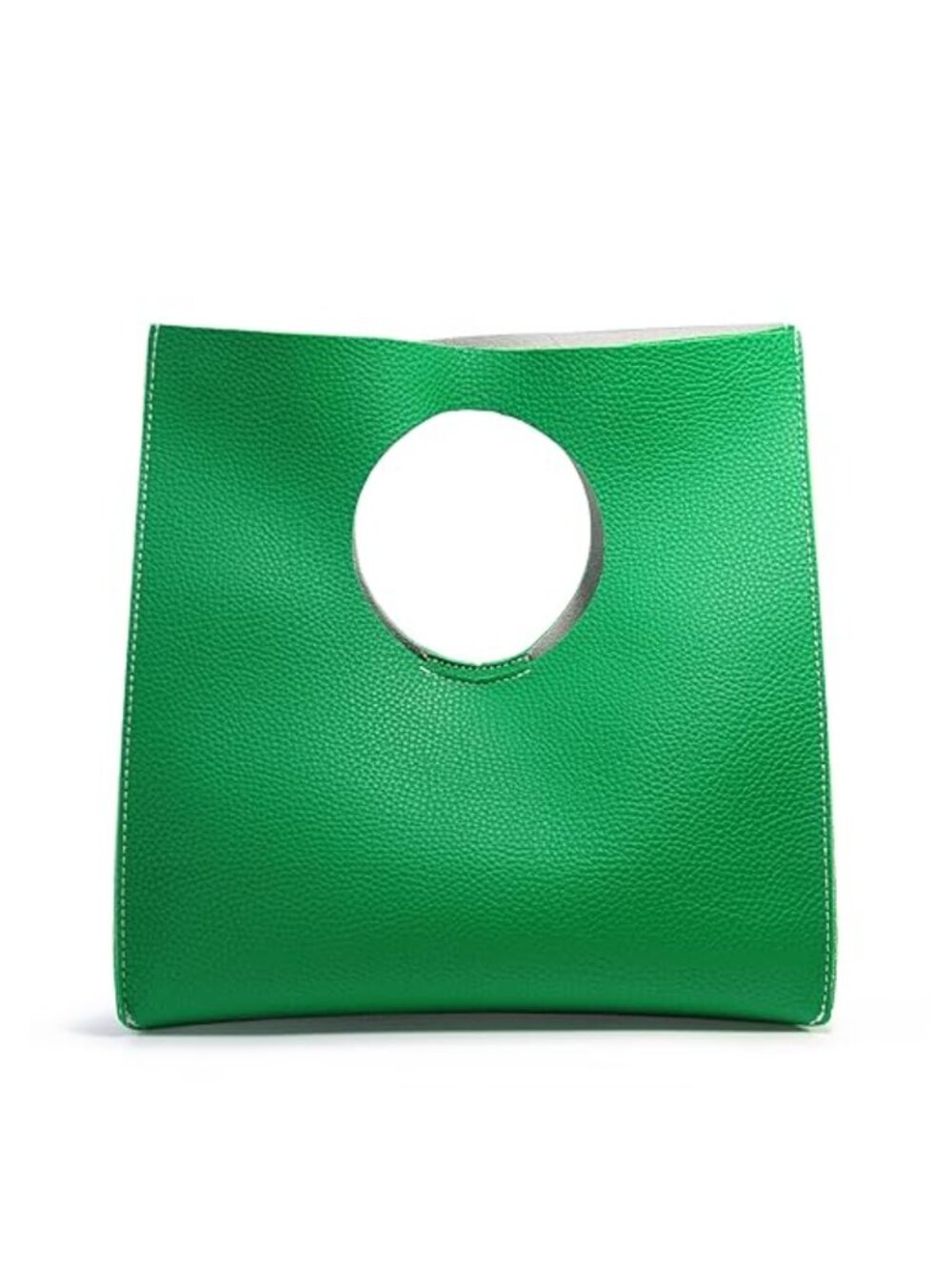 Vintage Minimalist PU Leather Clutch Handbag Small Tote